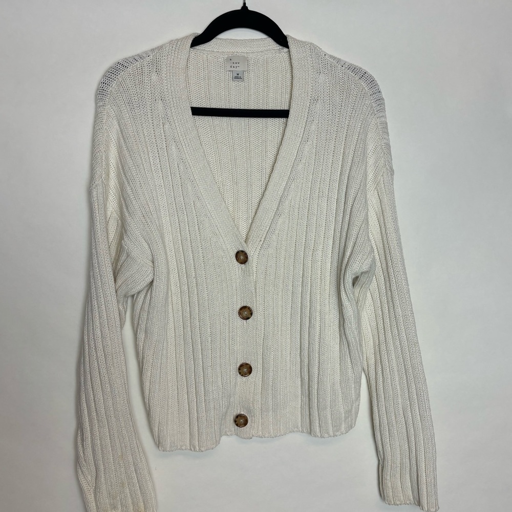 White Knit Cardigan